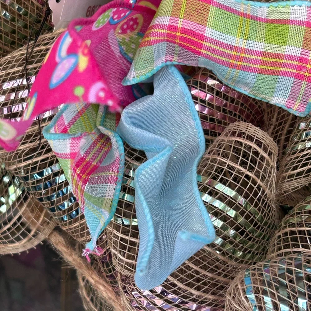 Welcome Butterfly Spring Ribbons Wreath Handmade